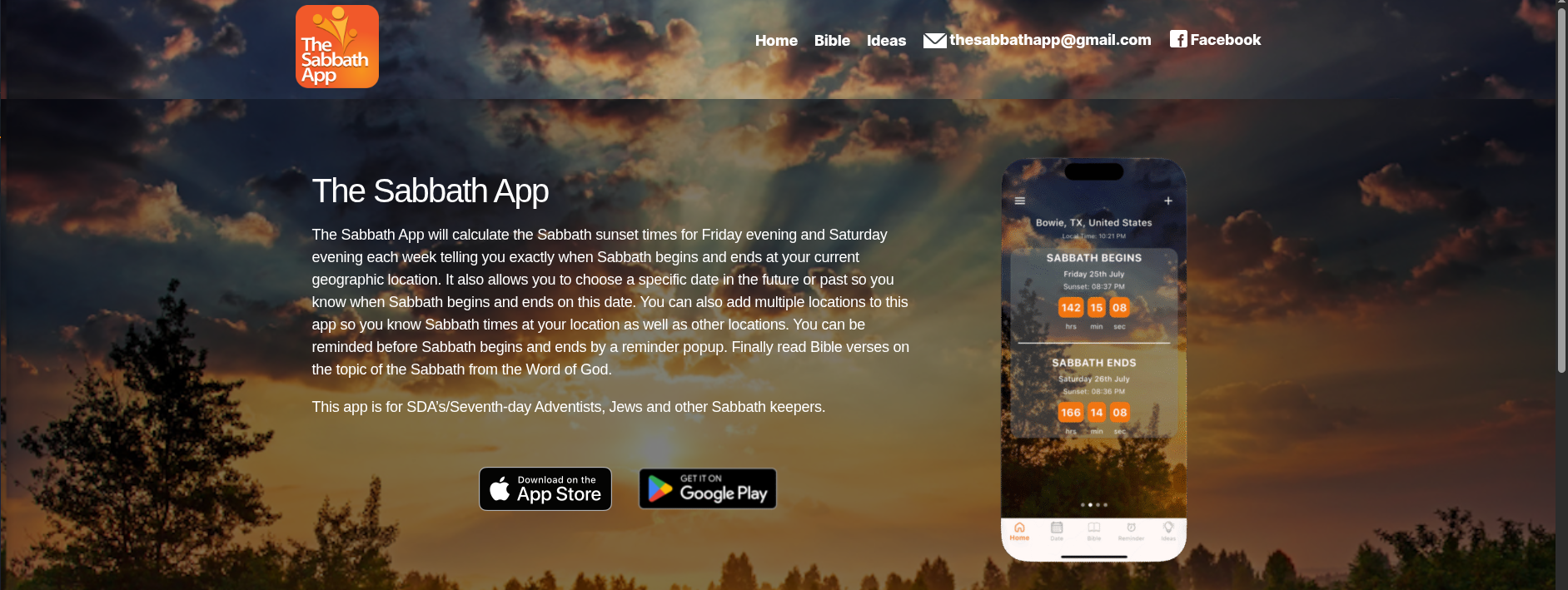 The Sabbath App app