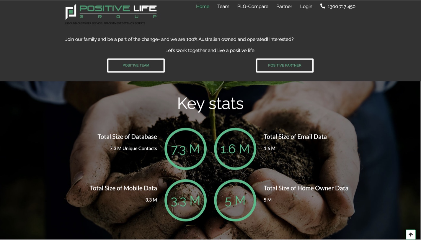 Positive Life Group website